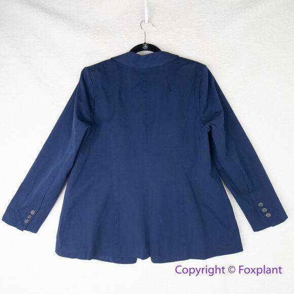 Eloquii Premier Blue blazer one button collared, size 16‎ - Picture 8 of 14